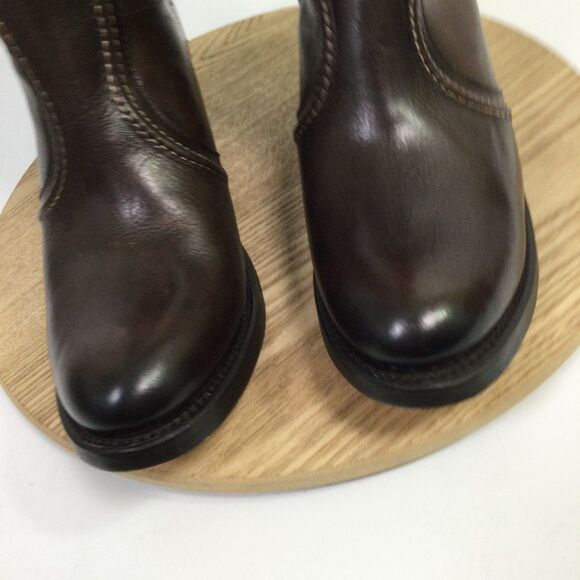 FRYE Womens Jane 14L Stitch AFG Leather Casual Dress Boot Dark Brown Size 10 NWB - Picture 7 of 14